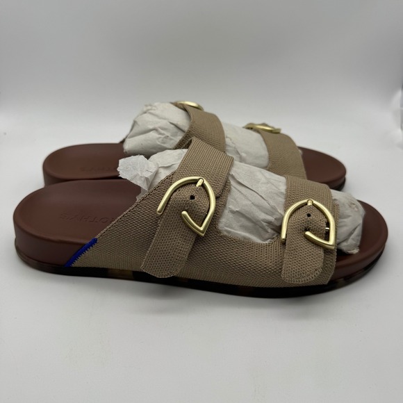Rothy's Shoes - Rothy's Women's Buckle Sandal Slides Size 10.5 US Neutral Tan‎ Brown